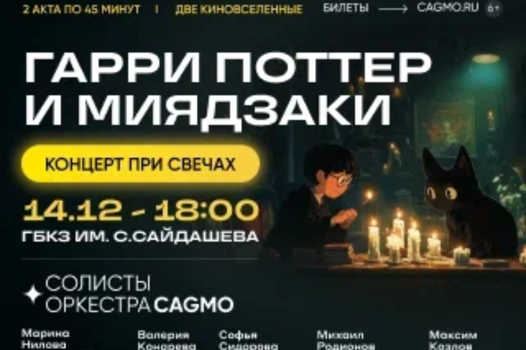 Гарри Поттер и Миядзаки при свечах - Солисты оркестра CAGMO - Концерт в Казани